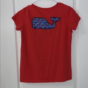 Girls Vineyard Vines Red White and Blue Shirt